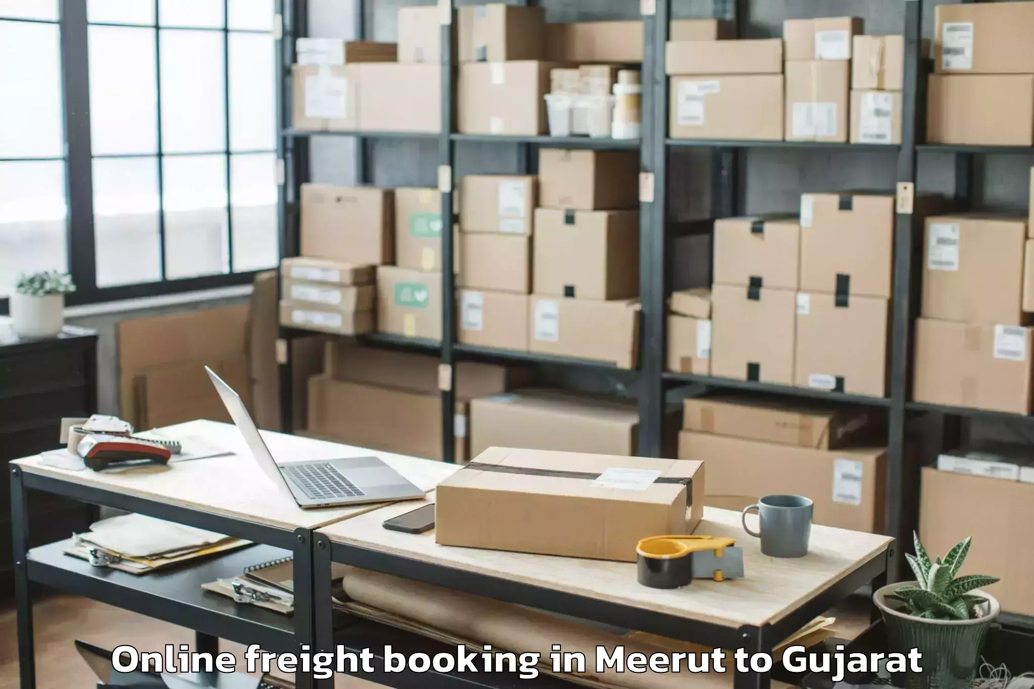 Top Meerut to Ambaji Online Freight Booking Available